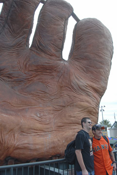Giant sized baseball glove